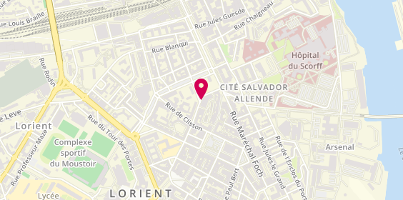 Plan de LE DELLIOU Fanny, 35 Rue du Couëdic, 56100 Lorient