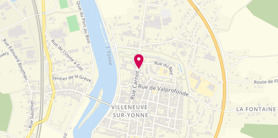 Plan de AUTRET Isabelle, 104 Rue Carnot, 89500 Villeneuve-sur-Yonne