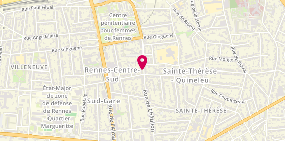 Plan de LE PAVEC Stéphanie, 56 Rue de Chatillon, 35000 Rennes