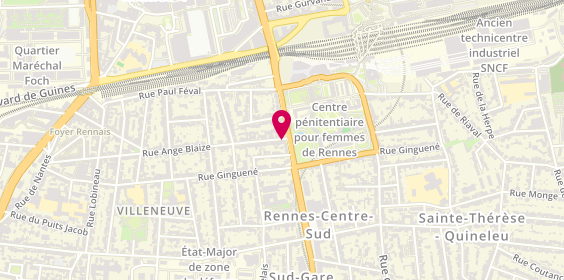Plan de CHATELLIER SIMON Aurélie, 108 Rue Ange Blaise, 35000 Rennes