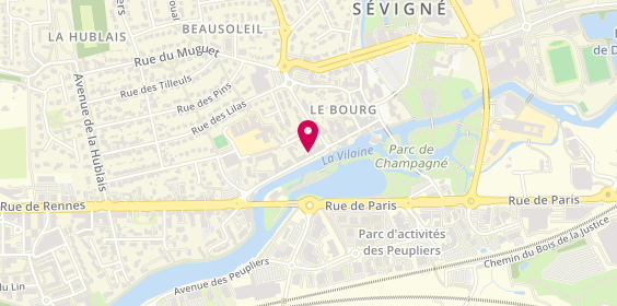 Plan de RUDIO Grace, Cabinet d'Orthophonie
58 Cours de la Vilaine, 35510 Cesson-Sévigné