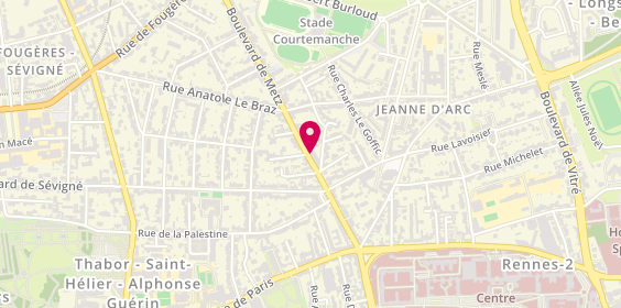 Plan de LEMEE Marie, Cabinet d'Orthophonie
42 Boulevard de Metz, 35000 Rennes