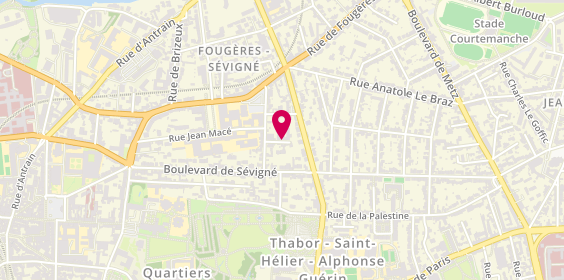 Plan de MULLER Anne Sophie, Anne Sophie Muller Orthophoniste
24 Rue des Tanneurs, 35700 Rennes