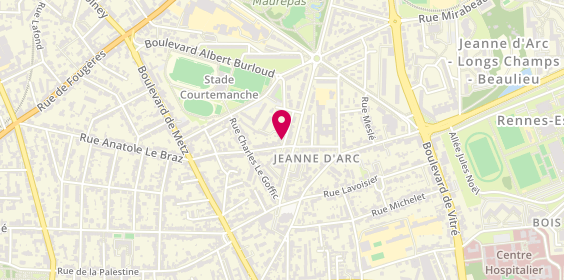 Plan de LE RAY Emmanuelle, Cabinet d'Orthophonie
3 Rue Beaugeard Lancelot, 35700 Rennes