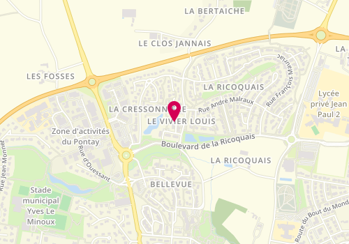 Plan de THOBIE Emmanuelle, 10 Square du Vivier Louis, 35760 Saint-Grégoire