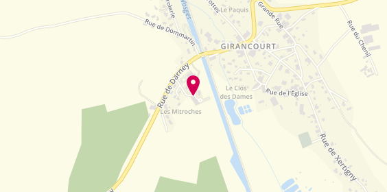 Plan de PIERREL Julie, 130 Chemin des Mitroches, 88390 Girancourt