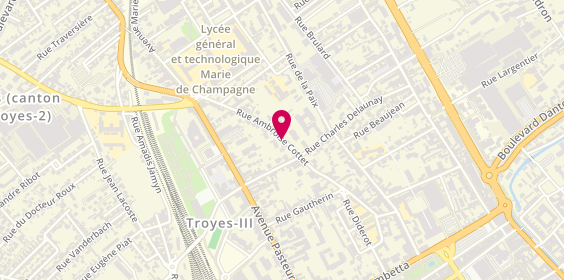 Plan de TROGNON Emilie, 23 Rue Ambroise Cottet, 10000 Troyes