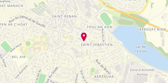 Plan de CORNEC MOAL Sandrine, Cabinet Orthophonie
9 Rue de Brest, 29290 Saint-Renan