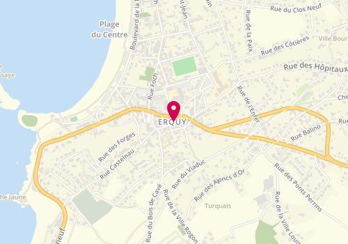 Plan de GAUDIN TARDIVEL Marina, Orthophonie
3 Place du Centre, 22430 Erquy