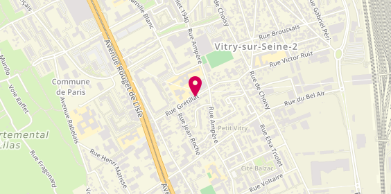 Plan de PANISSIE Lucie, Cabinet Paramedical
37 Rue Gretillat, 94400 Vitry-sur-Seine
