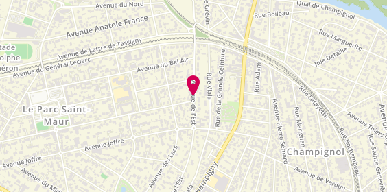 Plan de GODEFROY LESCEU Pascale, 57 Avenue de l'Est, 94100 Saint-Maur-des-Fossés