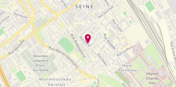 Plan de BEZIZ Jonathan, 59 Rue Marat, 94200 Ivry-sur-Seine