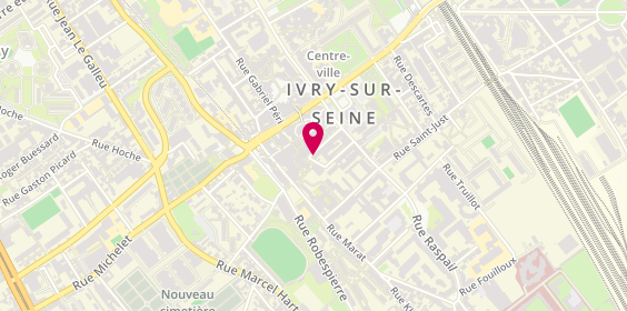 Plan de BARRIE VIANDON Gisèle, 13 Rue J.B Clement, 94200 Ivry-sur-Seine