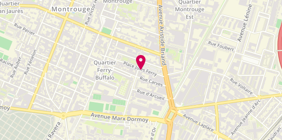 Plan de MOUTON Oriane, 25 Place Jules Ferry, 92120 Montrouge