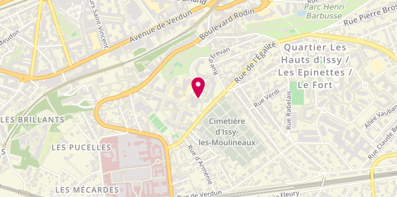 Plan de DUMAINE SIPHA CÉLINE, 64 Rue de l'Égalité, 92130 Issy-les-Moulineaux