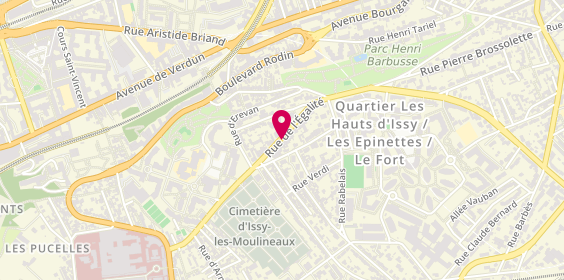 Plan de MAHO Alexandra, 39 Rue de l'Égalité, 92130 Issy-les-Moulineaux