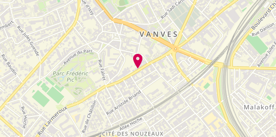 Plan de THIBAUDET Marie Claude, 25 Rue Raymond Marcheron, 92170 Vanves