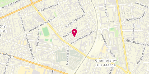 Plan de COUTURE Ghislaine, 5 Rue du Lnt A.ohresser, 94500 Champigny-sur-Marne