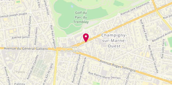 Plan de DAILLY Clémentine, Titulaire de Cabinet
22 Avenue du Général de Gaulle, 94500 Champigny-sur-Marne