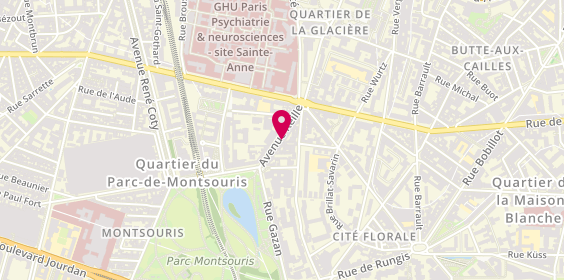 Plan de BEURTON Camille, 11 Avenue Reille, 75014 Paris