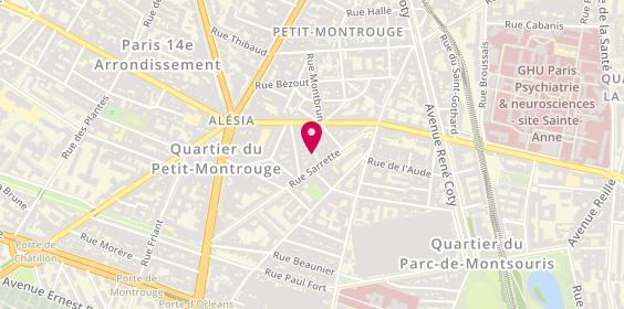 Plan de LEMOUSSU Céline, Sci Lemoussu Charlet Gendre
14 Rue du Loing, 75014 Paris