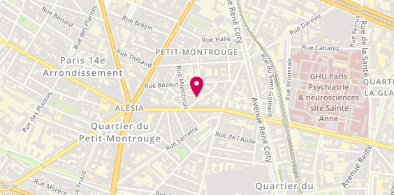 Plan de FAYE Emilie, 17 Rue du Commandeur, 75014 Paris