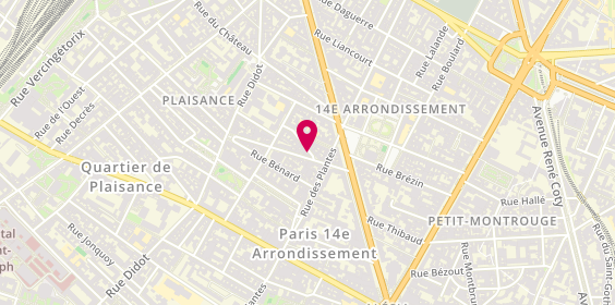 Plan de AMIEL Julie, 1 Rue Georges Sache, 75014 Paris
