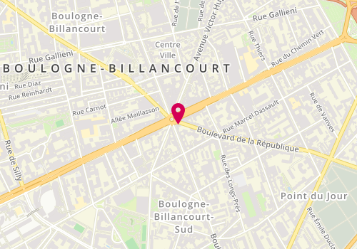 Plan de TEULLET Maryse, 93 Boulevard de la République, 92100 Boulogne-Billancourt