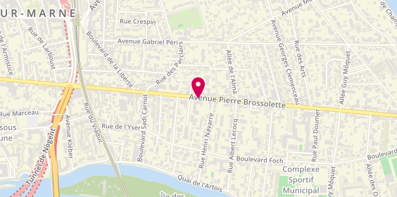 Plan de CHAPDELAINE Catherine, 92 Avenue Pierre Brossolette, 94170 Le Perreux-sur-Marne