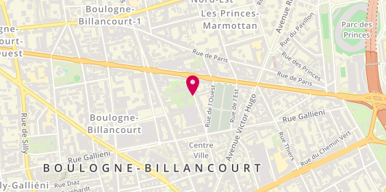 Plan de De Rosa Catherine, 14 Rue Belle Feuille, 92100 Boulogne-Billancourt