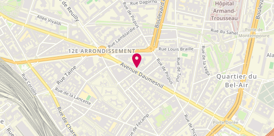 Plan de LANGLOIS BOUILLER Fabienne, 213 Avenue Daumesnil, 75012 Paris