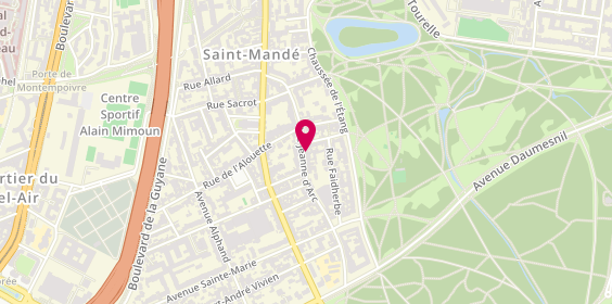 Plan de COURAYE DU PARC Marie-Bénédicte, 27 Rue Jeanne d'Arc, 94160 Saint-Mandé