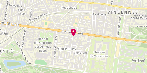 Plan de GASCHET Vanessa, 3 Rue des Vignerons, 94300 Vincennes