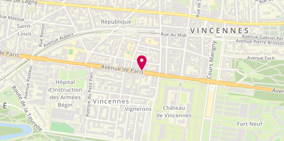 Plan de BIHR Isabelle, 44 Avenue de Paris, 94300 Vincennes