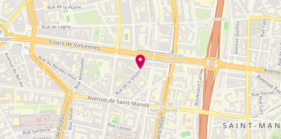 Plan de HERVATIN Séverine, 40 Rue de la Voûte, 75012 Paris
