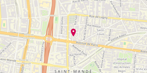 Plan de BRUN Françoise, Soins A Domicile
6 Rue Fays, 94160 Saint-Mandé