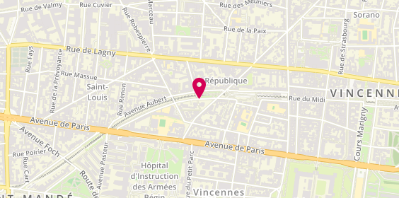 Plan de ROBICHON Marie Annick, 2 Avenue Antoine Quinson, 94300 Vincennes