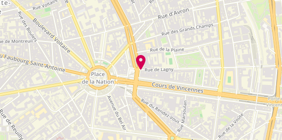 Plan de TRUONG THANH Lise, 2 Rue de Lagny, 75020 Paris