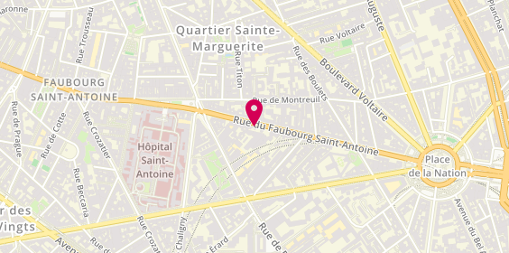 Plan de PINEAUD Elaine, 218 Rue du Faubourg Saint Antoine, 75012 Paris