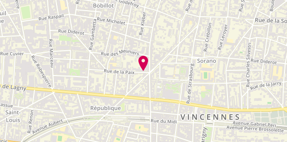 Plan de PORCELLI Isabelle, 4 Rue de la Paix, 94300 Vincennes