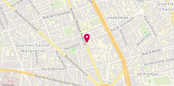 Plan de SZAFRAN Pascale, 52 Avenue Philippe Auguste, 75011 Paris