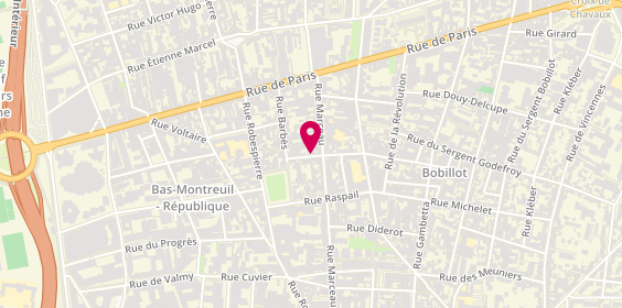 Plan de RIZAN OYHENART Isabelle, 26 Rue Lebour, 93100 Montreuil