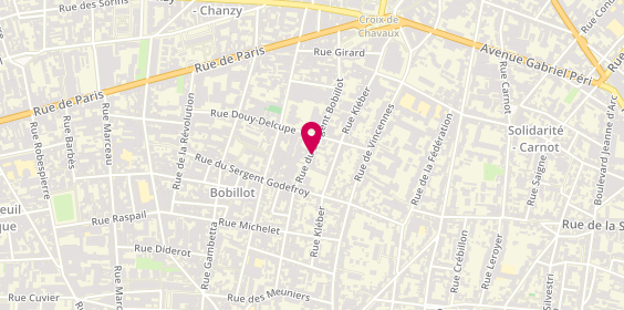 Plan de FRAUD ALVAREZ EMMA, 41 Rue du Sergent Bobillot, 93100 Montreuil