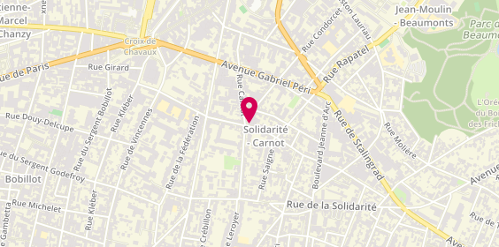 Plan de LACOSTE Catherine, 27 Rue Colmet Lepinay, 93100 Montreuil