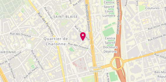 Plan de CLAEYS Frédérique, 50 Rue Mouraud, 75020 Paris