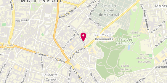 Plan de GOURBEIX Juliette, 55 Rue Gaston Lauriau, 93100 Montreuil