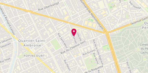 Plan de MINGHELLI Elodie, 48 Rue du Servan, 75011 Paris