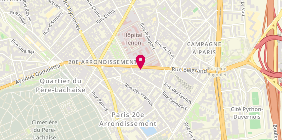 Plan de Cabinet d'Orthophonie, 26 Bis Rue Belgrand, 75020 Paris