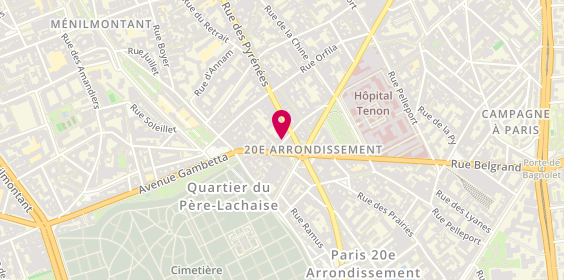 Plan de CHARREYRE Nathalie, 9 Rue des Gâtines, 75020 Paris