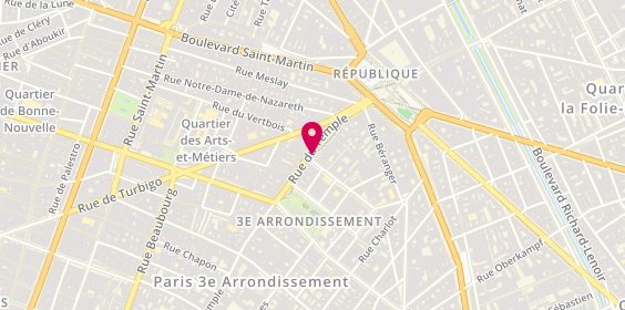 Plan de CAUCHET Charlotte, 160 Bis Rue du Temple, 75003 Paris